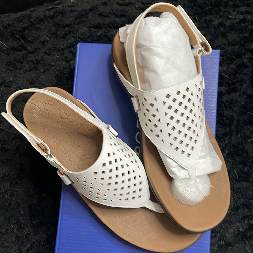 Womens sandals with Velcro closure, new in box